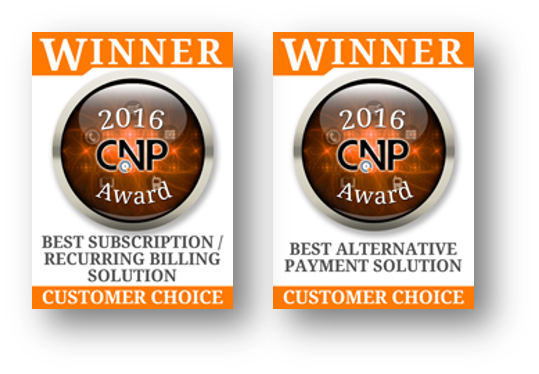 BlueSnap Wins award for 2016 best alternative payments and best subscription billing